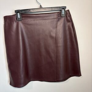 Max Studio Rich Deep Red Mini Skirt